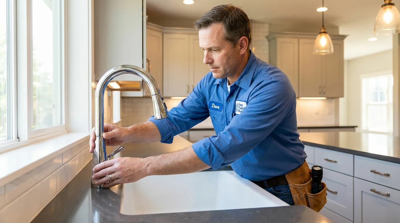 Kitchen faucet installation by Johns Plumbing LLC in Lake Alfred