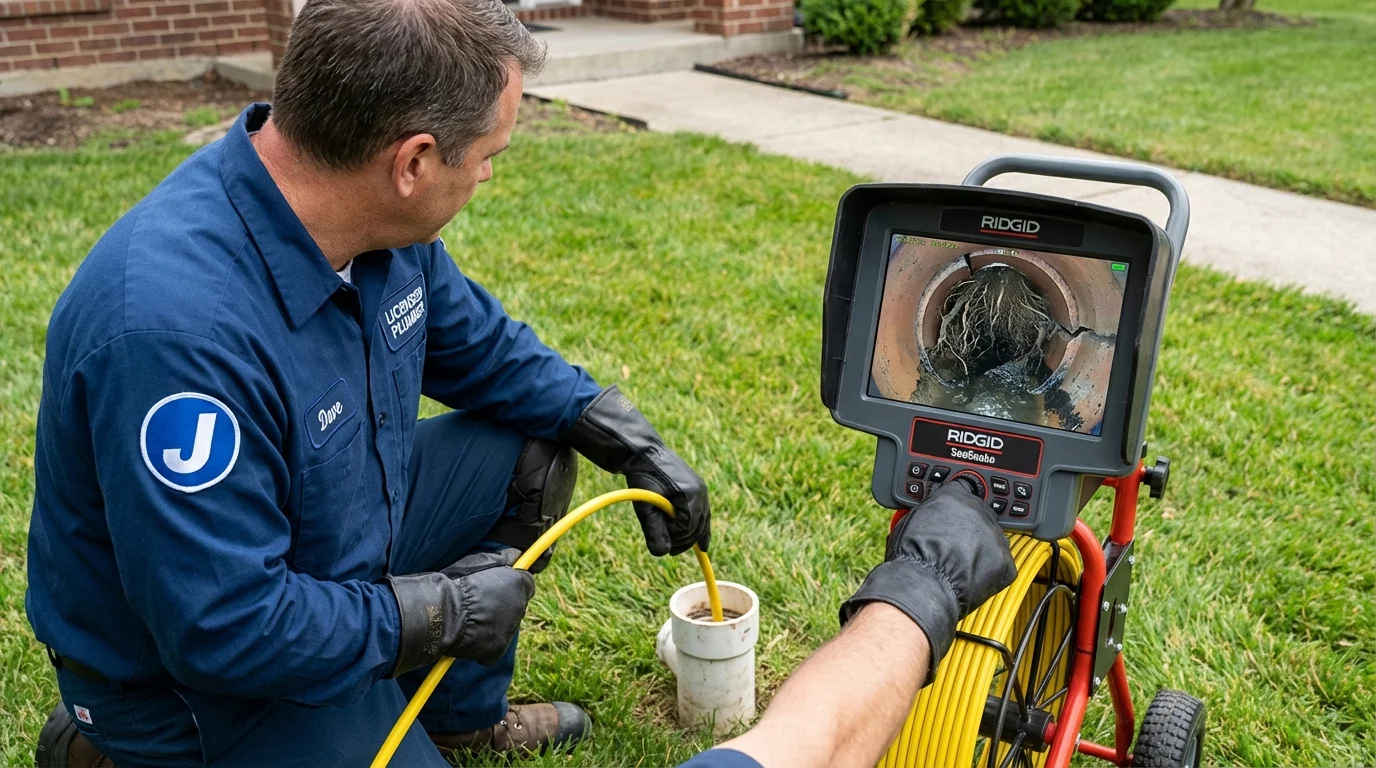 Sewer camera inspection being performed by Johns Plumbing LLC in Lake Alfred