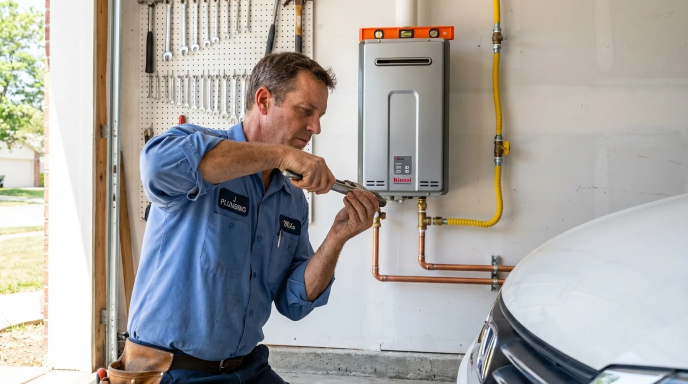 Tankless water heater installation by a Johns Plumbing LLC plumber in Lake Alfred